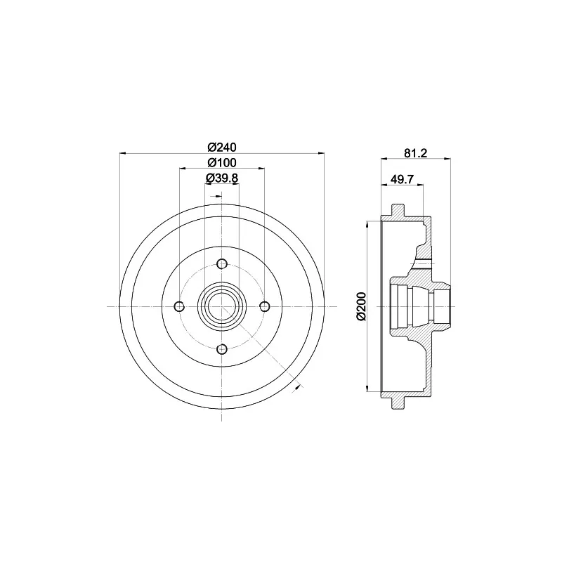 Tambour de frein MINTEX MBD040