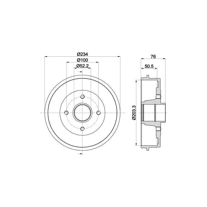 Tambour de frein MINTEX MBD044