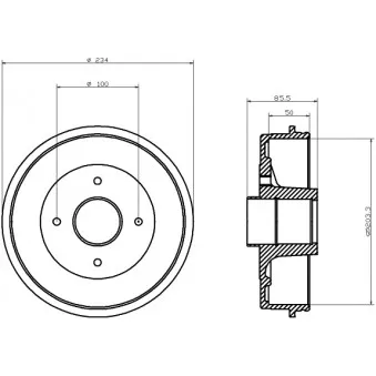 Tambour de frein MINTEX MBD053
