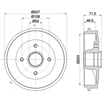 Tambour de frein MINTEX MBD055