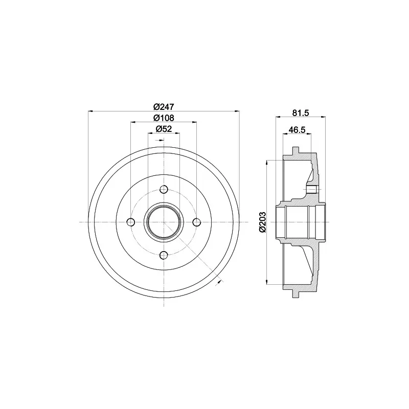 Tambour de frein MINTEX MBD056