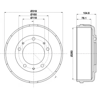 Tambour de frein MINTEX MBD057