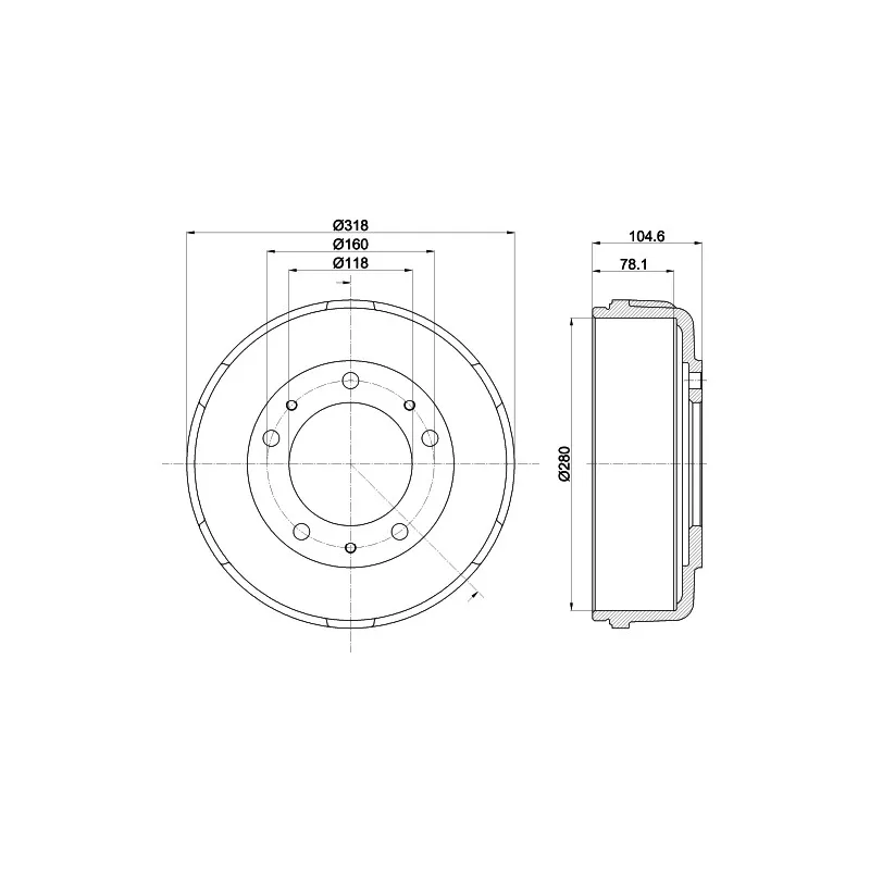 Tambour de frein MINTEX MBD057