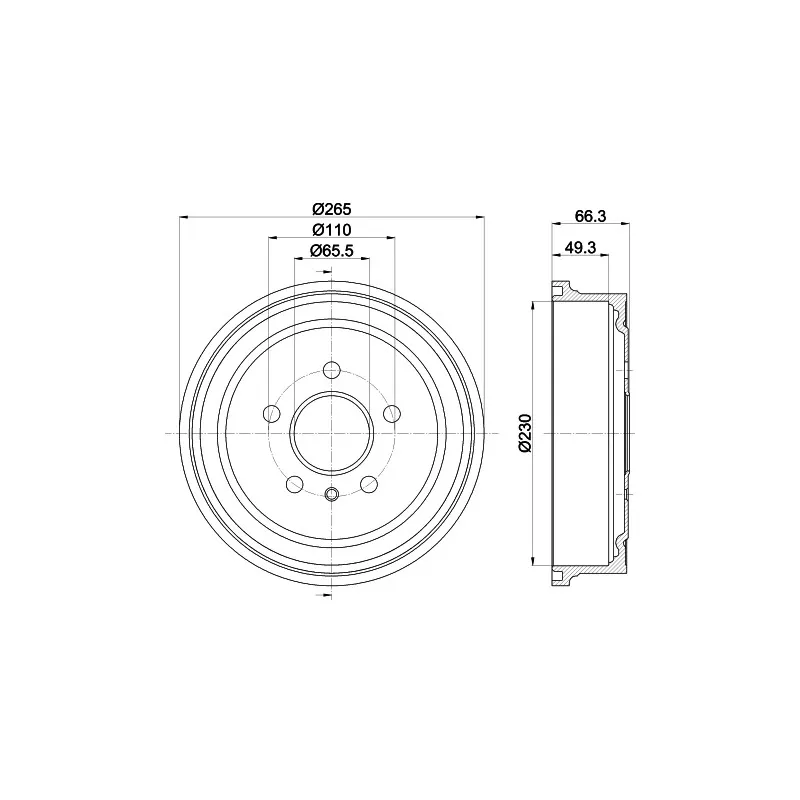 Tambour de frein MINTEX MBD063