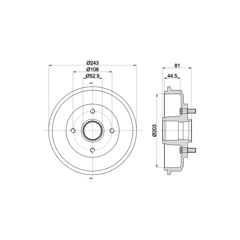 Tambour de frein MINTEX MBD064