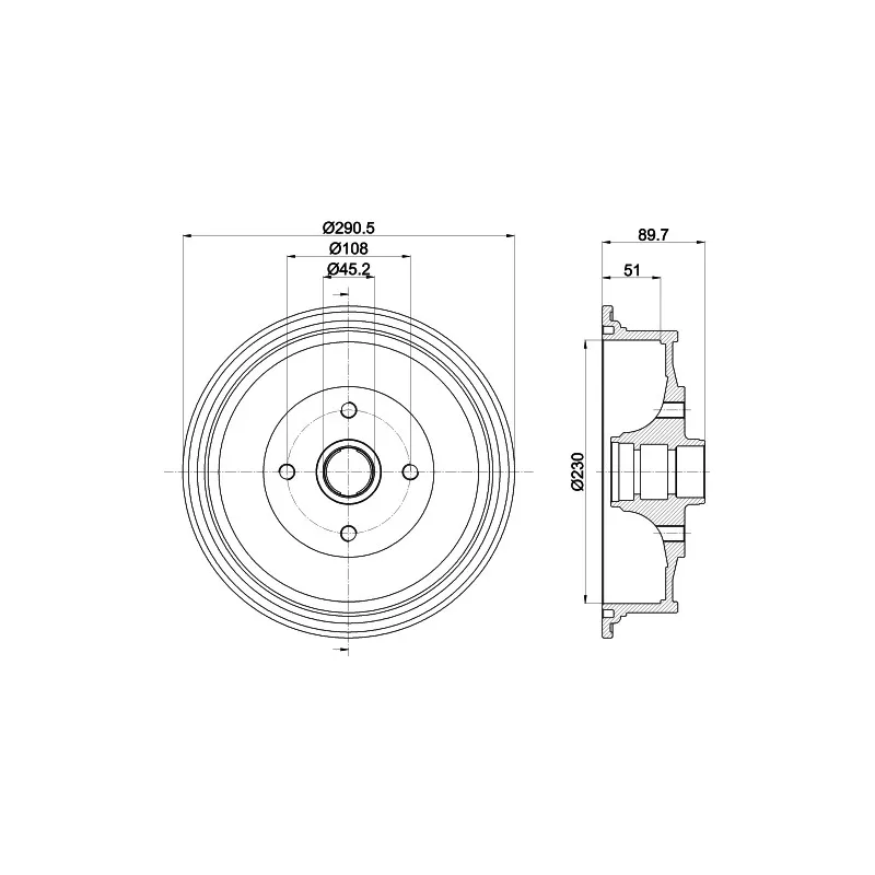 Tambour de frein MINTEX MBD069