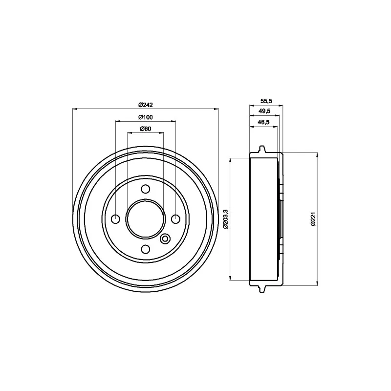 Tambour de frein MINTEX MBD131