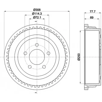 Tambour de frein MINTEX MBD185