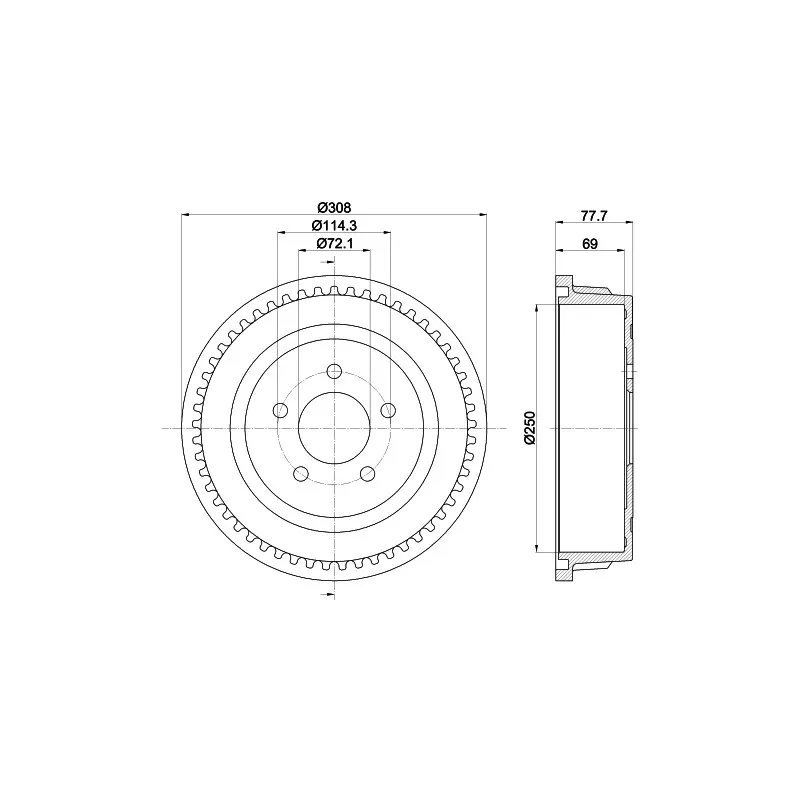Tambour de frein MINTEX MBD185