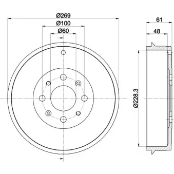 Tambour de frein MINTEX MBD256