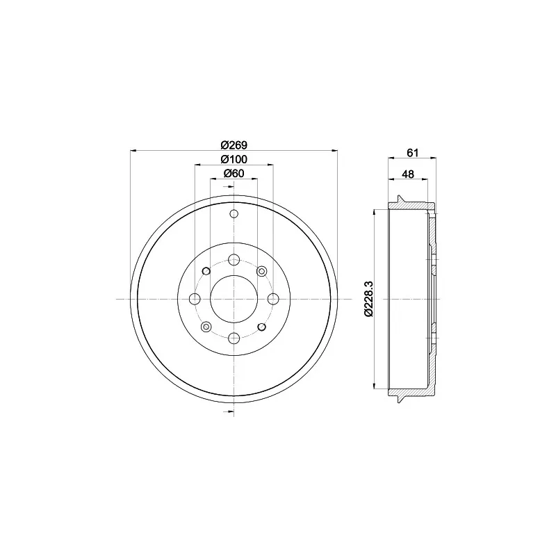 Tambour de frein MINTEX MBD256