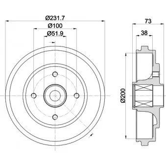 Tambour de frein MINTEX MBD257