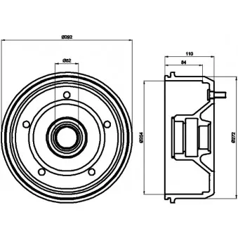 Tambour de frein MINTEX MBD258