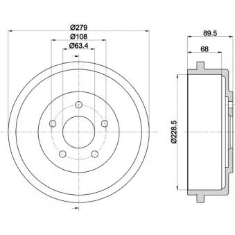 Tambour de frein MINTEX MBD260