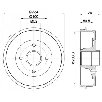 Tambour de frein MINTEX MBD261