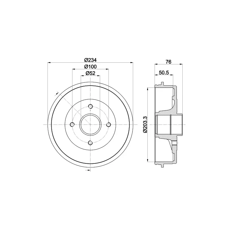 Tambour de frein MINTEX MBD261