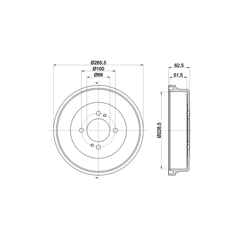 Tambour de frein MINTEX MBD271