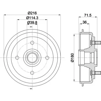 Tambour de frein MINTEX MBD274