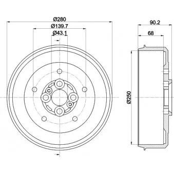 Tambour de frein MINTEX MBD278