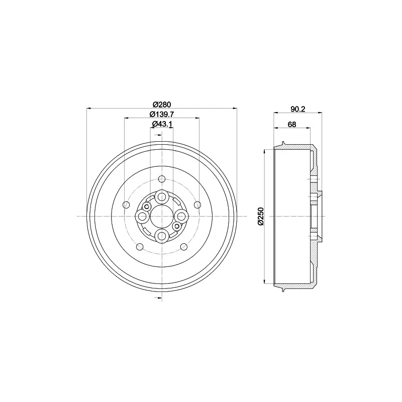 Tambour de frein MINTEX MBD278
