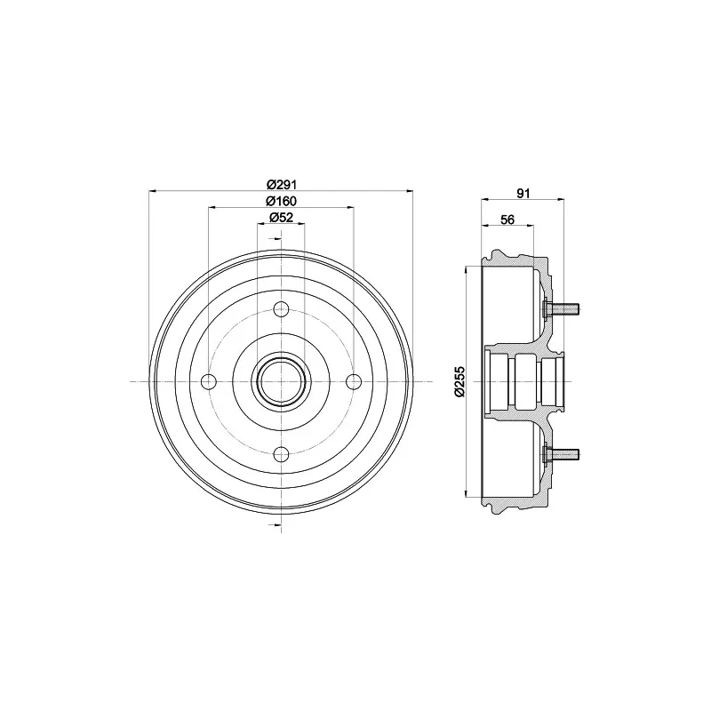 Tambour de frein MINTEX MBD280