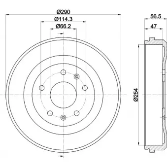 Tambour de frein MINTEX MBD281