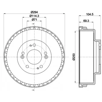 Tambour de frein MINTEX MBD283