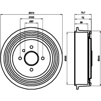 Tambour de frein MINTEX MBD285