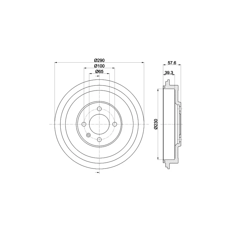 Tambour de frein MINTEX MBD287
