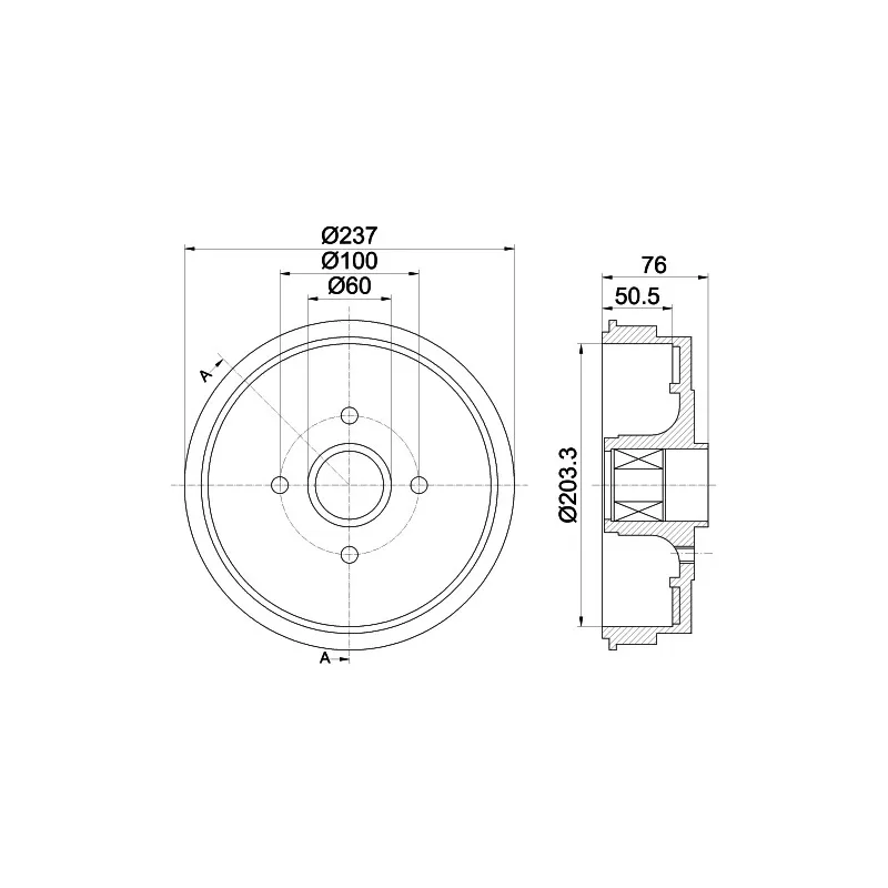 Tambour de frein MINTEX MBD289