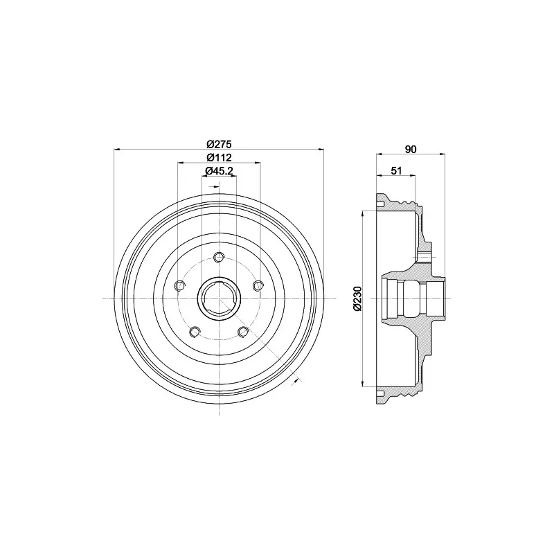 Tambour de frein MINTEX MBD297