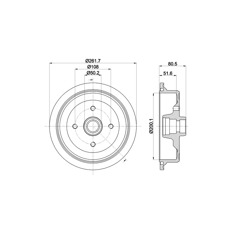 Tambour de frein MINTEX MBD298
