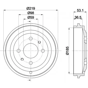 Tambour de frein MINTEX MBD299