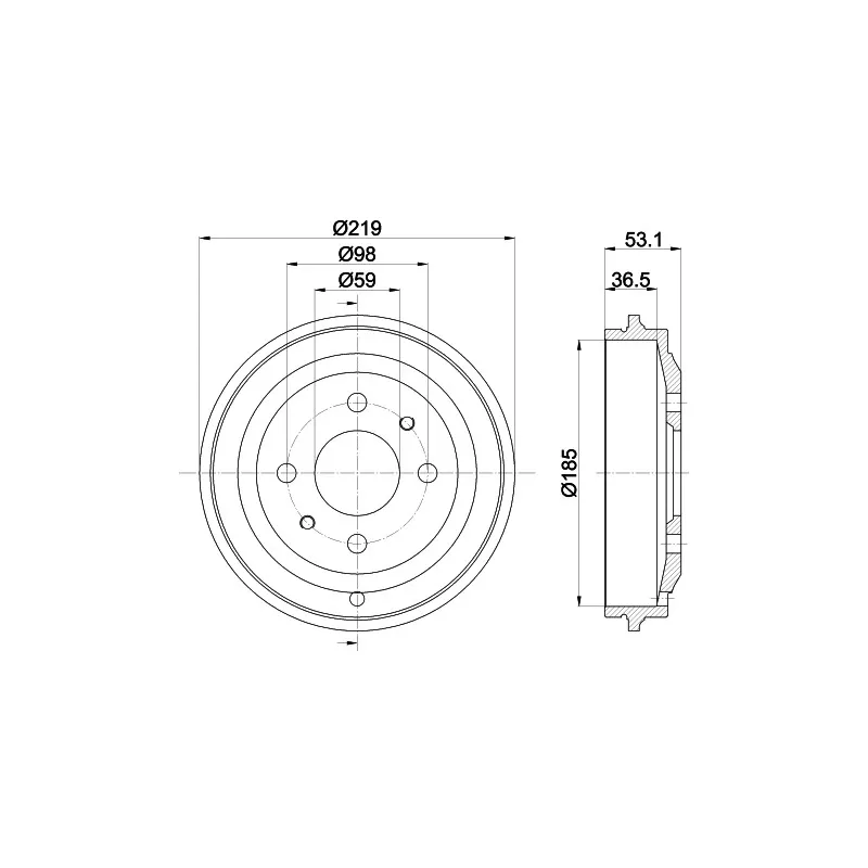 Tambour de frein MINTEX MBD299