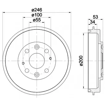 Tambour de frein MINTEX MBD300