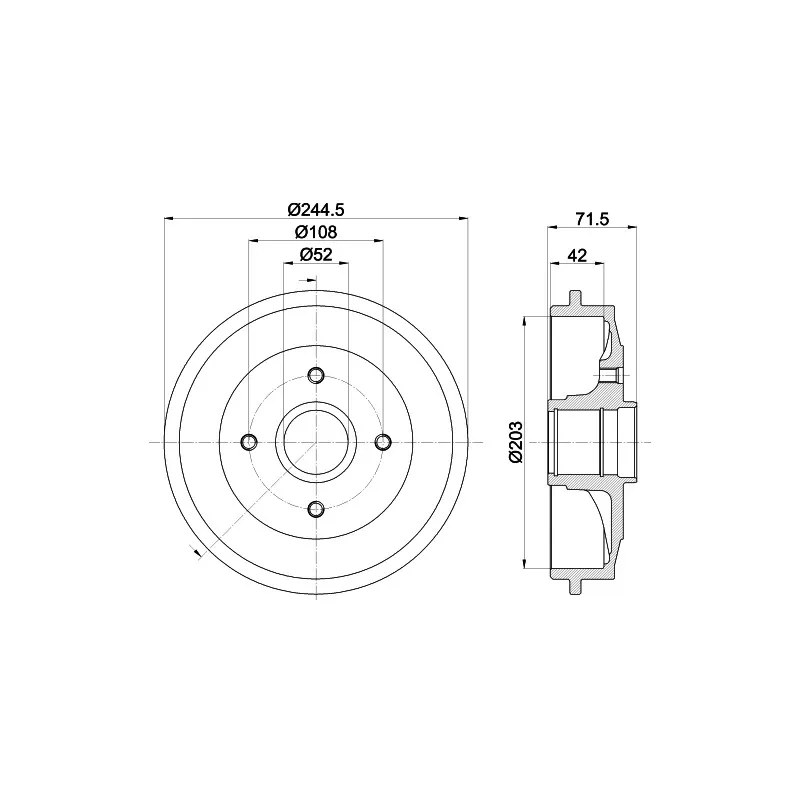 Tambour de frein MINTEX MBD304