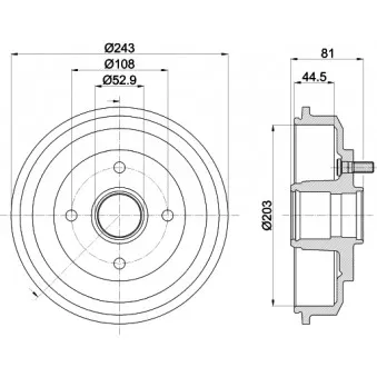 Tambour de frein MINTEX MBD305