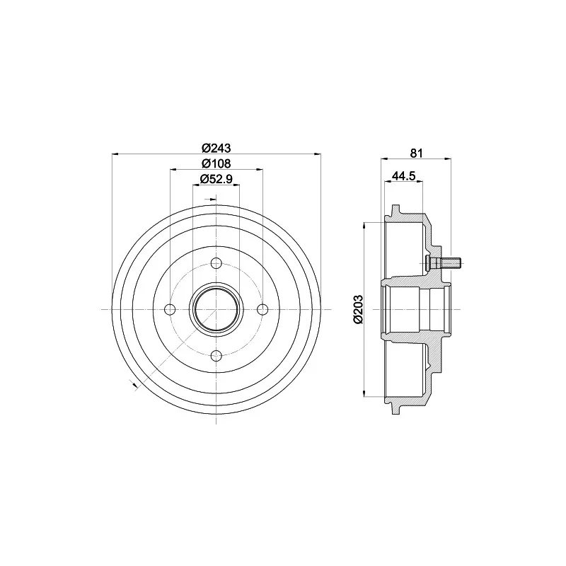 Tambour de frein MINTEX MBD305