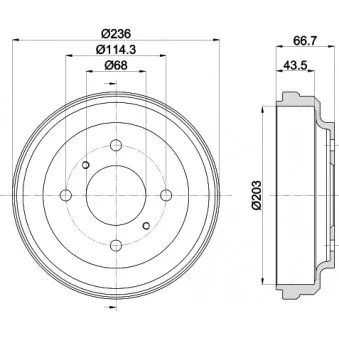 Tambour de frein MINTEX MBD306