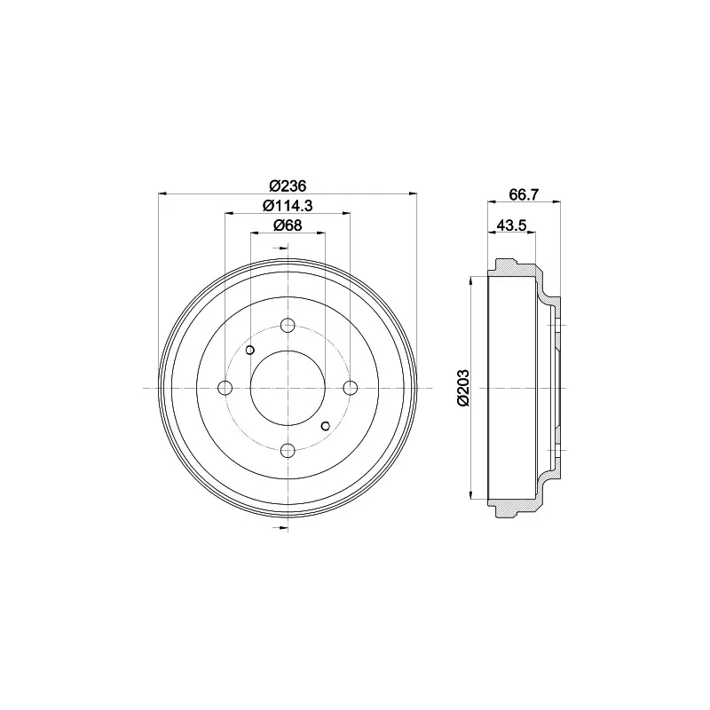 Tambour de frein MINTEX MBD306