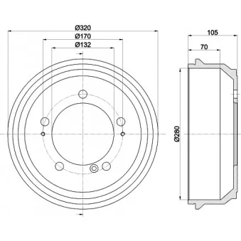 Tambour de frein MINTEX MBD307