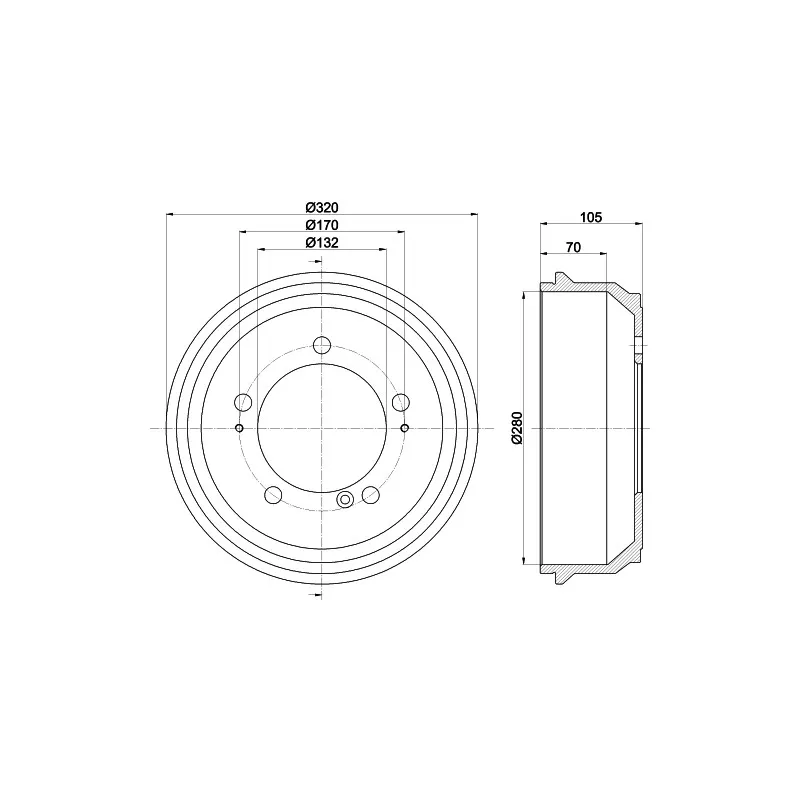 Tambour de frein MINTEX MBD307