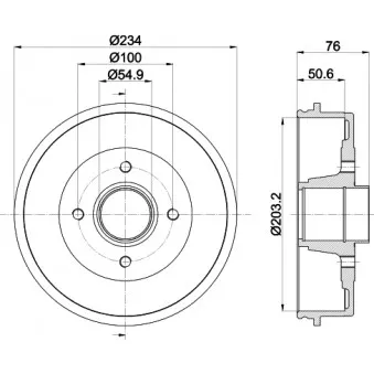 Tambour de frein MINTEX MBD308