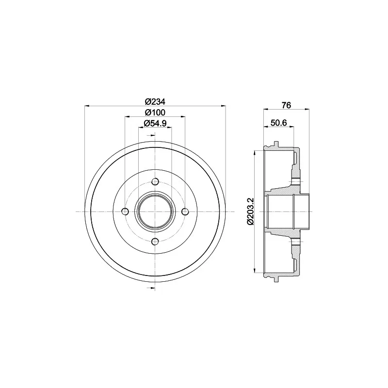 Tambour de frein MINTEX MBD308