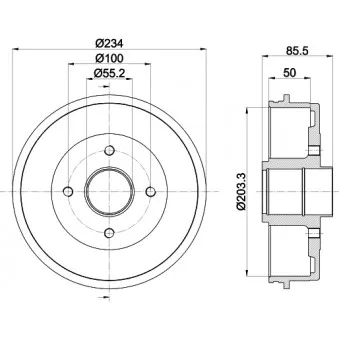 Tambour de frein MINTEX MBD309