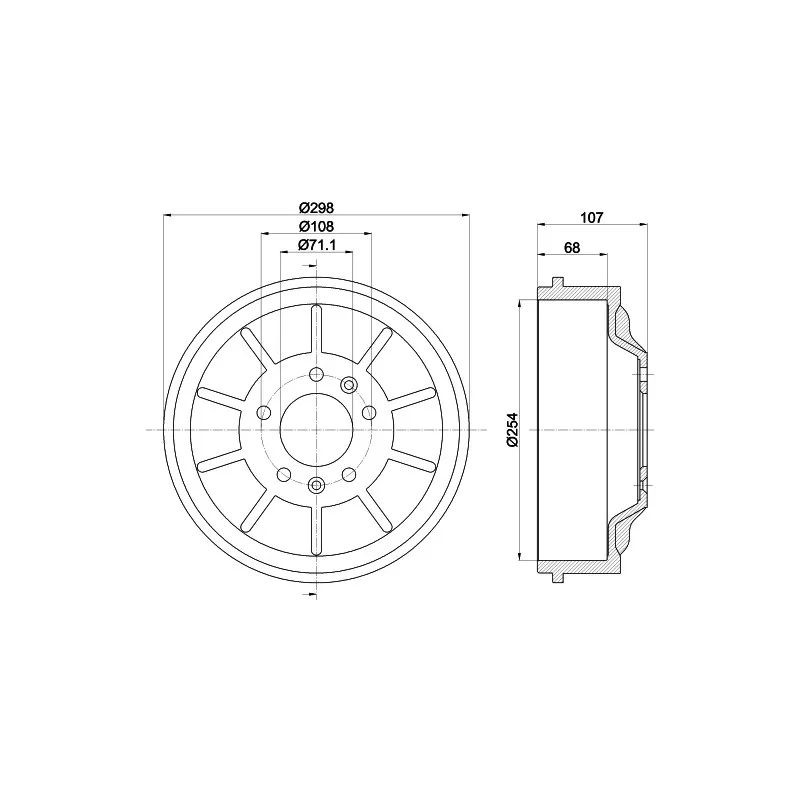 Tambour de frein MINTEX MBD310