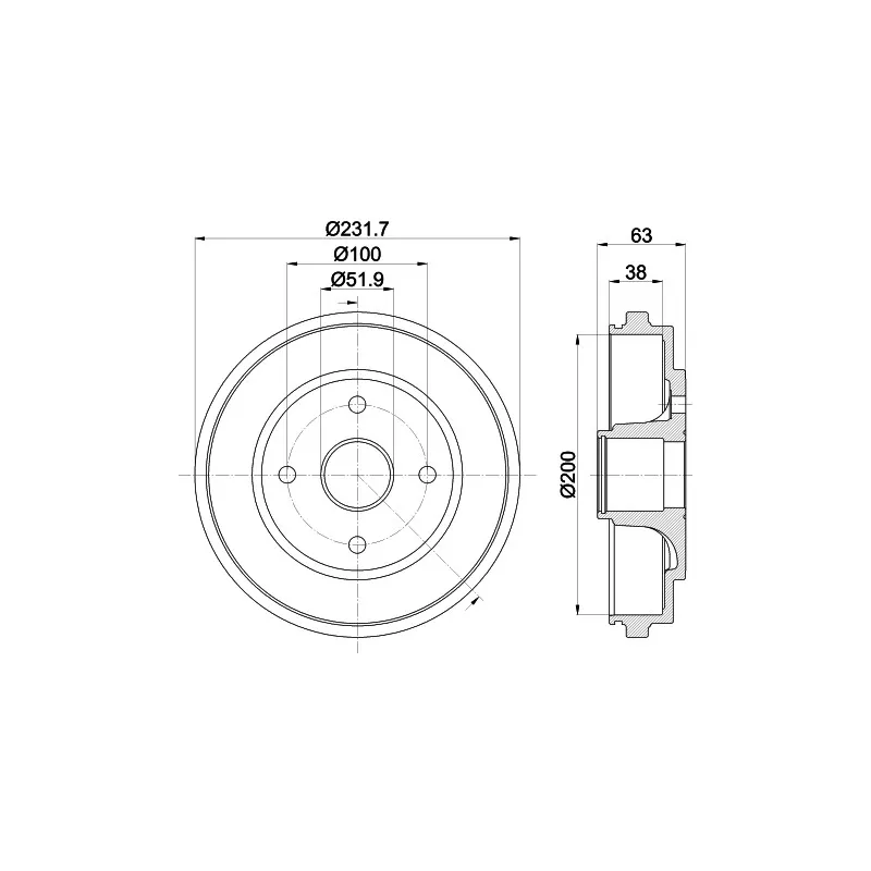 Tambour de frein MINTEX MBD311