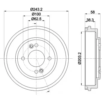 Tambour de frein MINTEX MBD312
