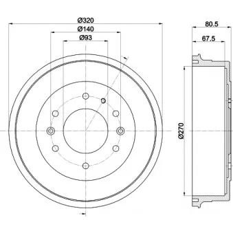 Tambour de frein MINTEX MBD314