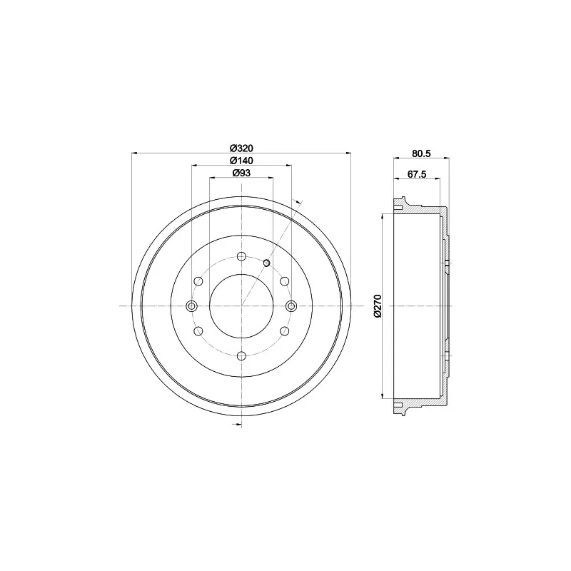 Tambour de frein MINTEX MBD314